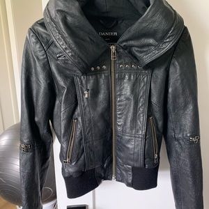 Danier leather hoodie jacket